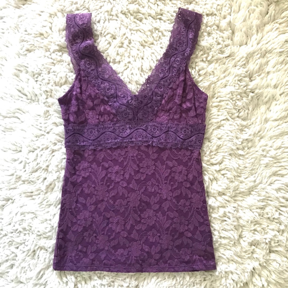 Purple lace tank